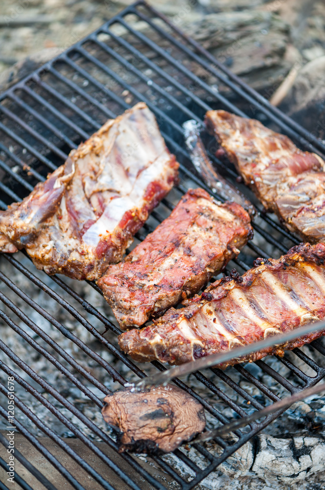 Pork ribs barbecue 