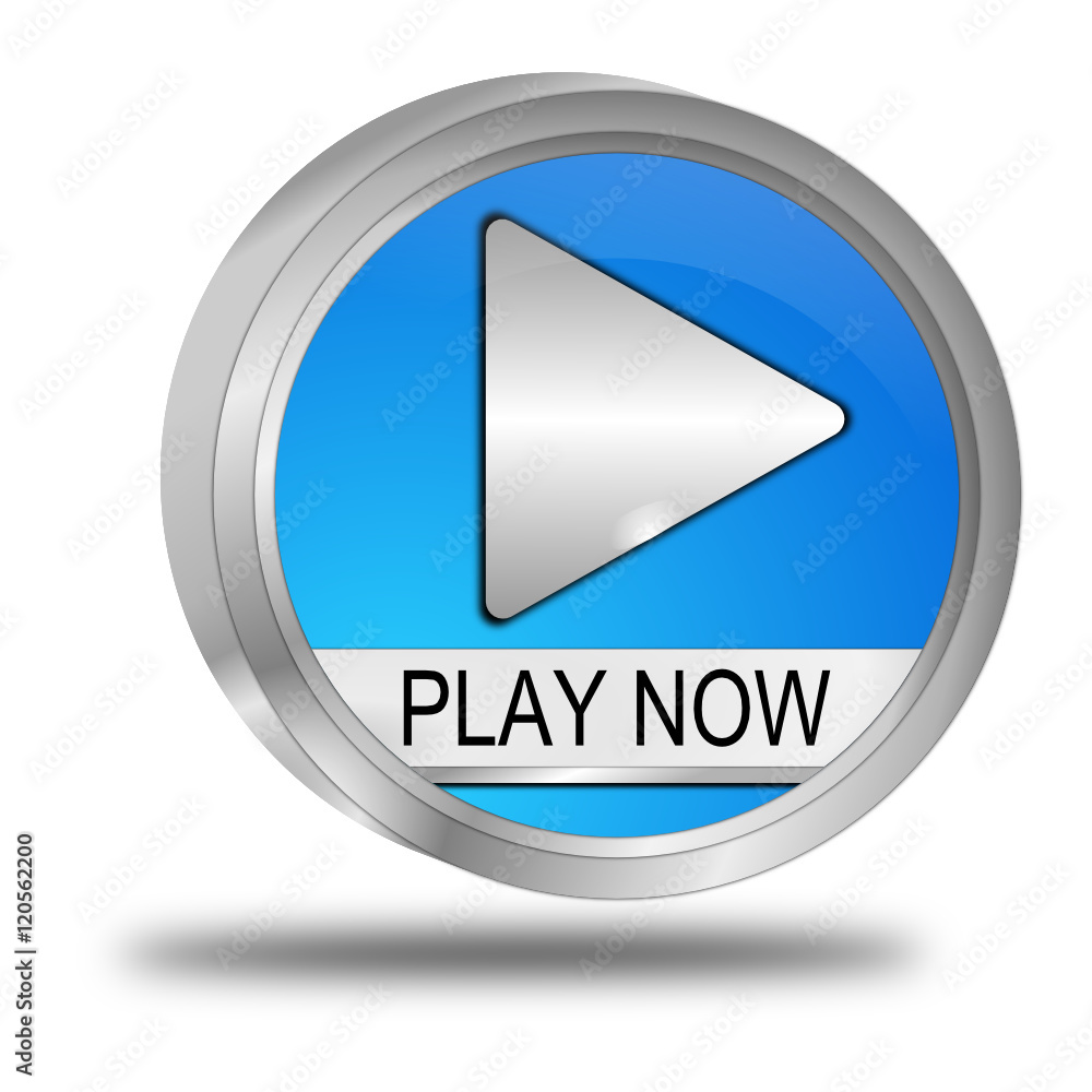 Play now Button - 3D illustration Play now Button - 3D illustration