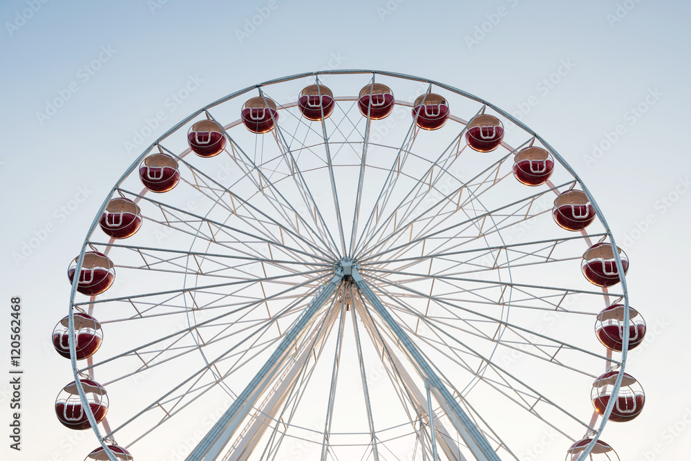 Ferris wheel on blue sky Ferris wheel on blue sky