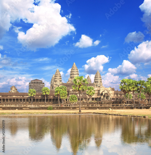 Famous landmark Angkor Wat complex, khmer culture, Siem Reap, Ca