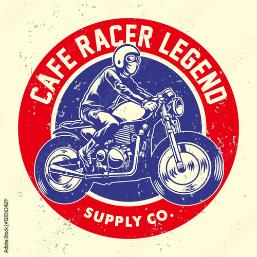 grunge style of cafe racer badge