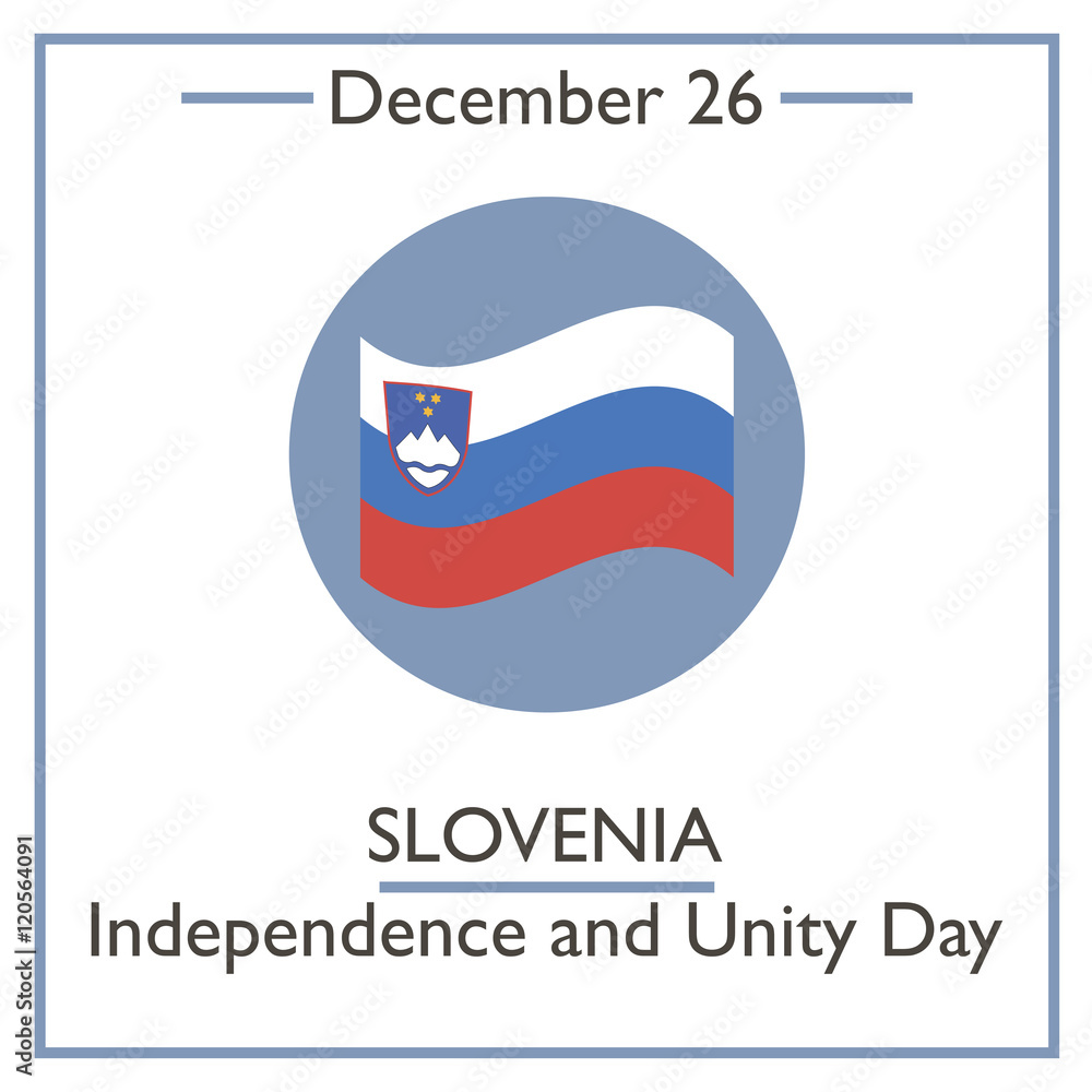 Slovenia Independence and Unity Day. December 26