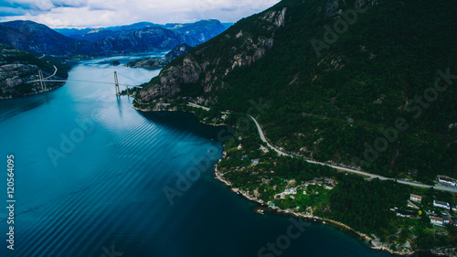 Norway, aerial photos, landscape, sea, mountains,