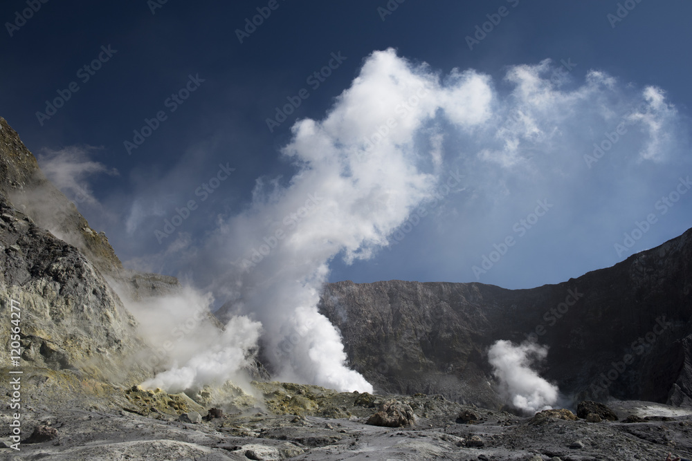 Main Crater - White Island stratovolcano, New Zealand, before September 2016 eruption