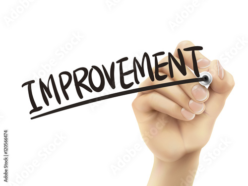 Improvement written by hand