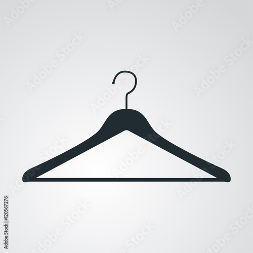 Icono plano percha tipo madera en fondo degradado