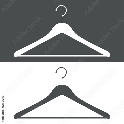 Icono plano percha tipo madera gris