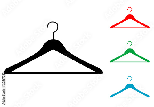 Icono plano percha tipo madera varios colores