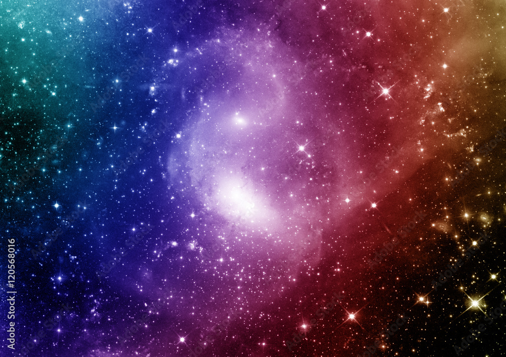 Naklejka premium galaxy in a free space