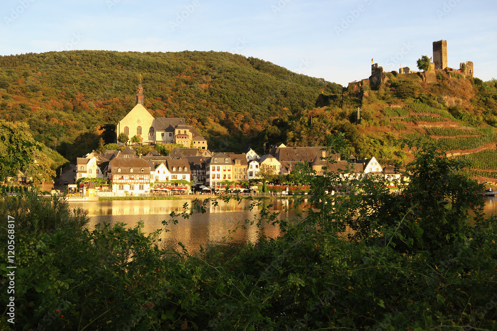 Cityscape of village Beilstein at Moselle river