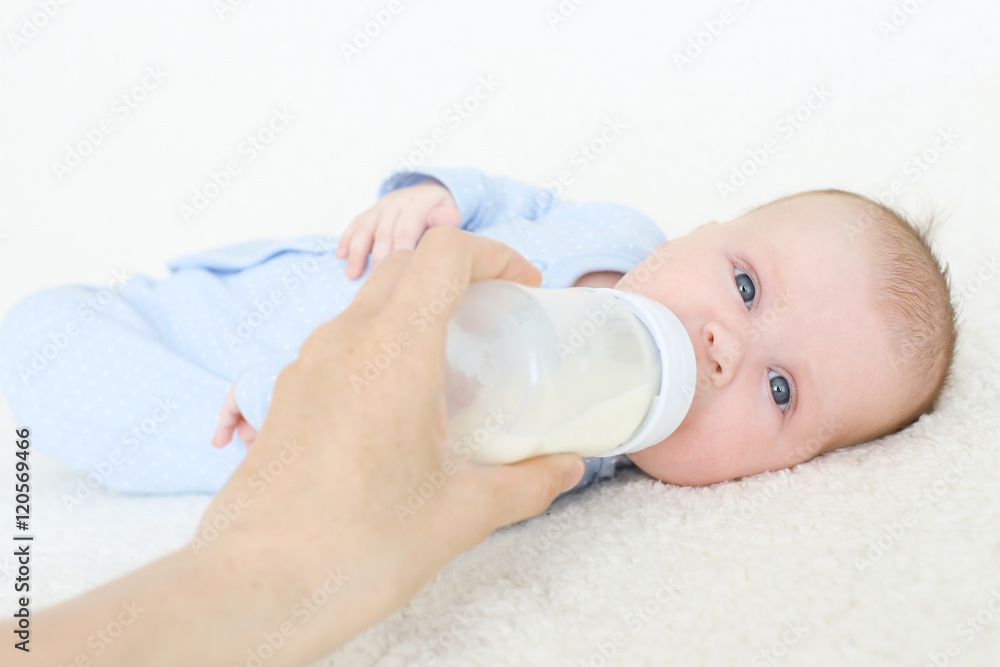 Cute 2 months baby eats Cute 2 months baby eats