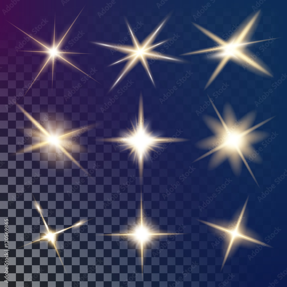 Creative concept Vector set of glow light effect stars bursts with sparkles isolated on black background. For illustration template art design, banner for Christmas celebrate, magic flash energy ray Creative concept Vector set of glow light effect stars bursts with sparkles isolated on black background. For illustration template art design, banner for Christmas celebrate, magic flash energy ray