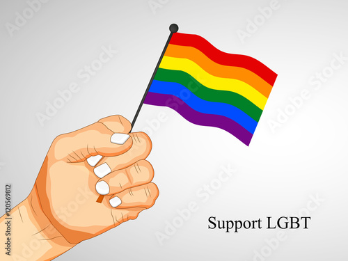 LGBT background with rainbow color flag