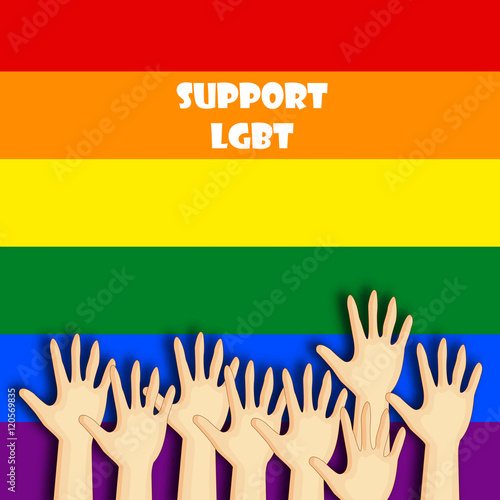 LGBT background with rainbow color flag