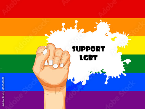 LGBT background with rainbow color flag