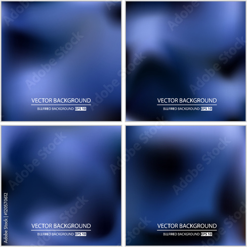 Abstract Creative concept vector multicolored blurred background set. For Web and Mobile Applications, art illustration template design, business infographic and social media, modern decoration