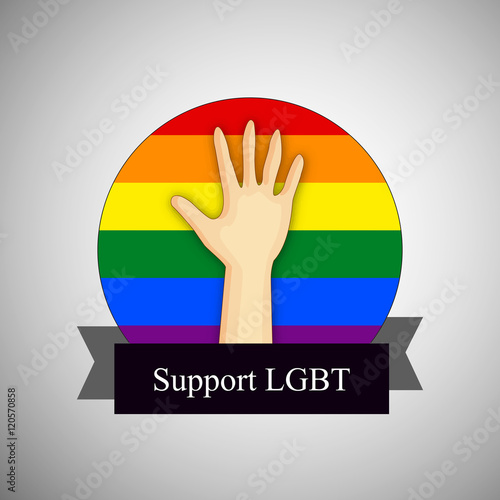 LGBT background with rainbow color flag