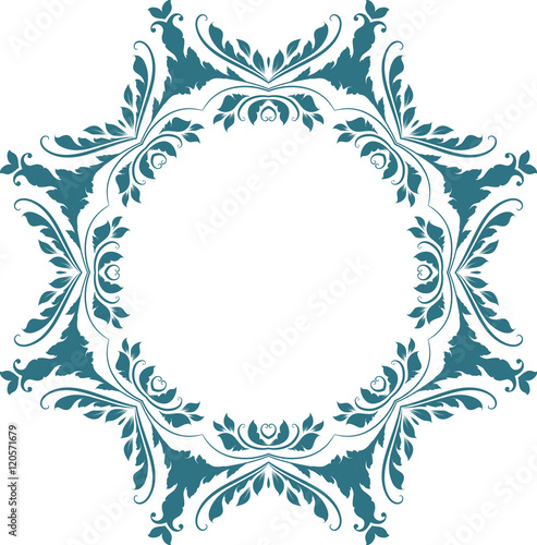 Vector beautiful frame floral pattern on white  for invitations and card.