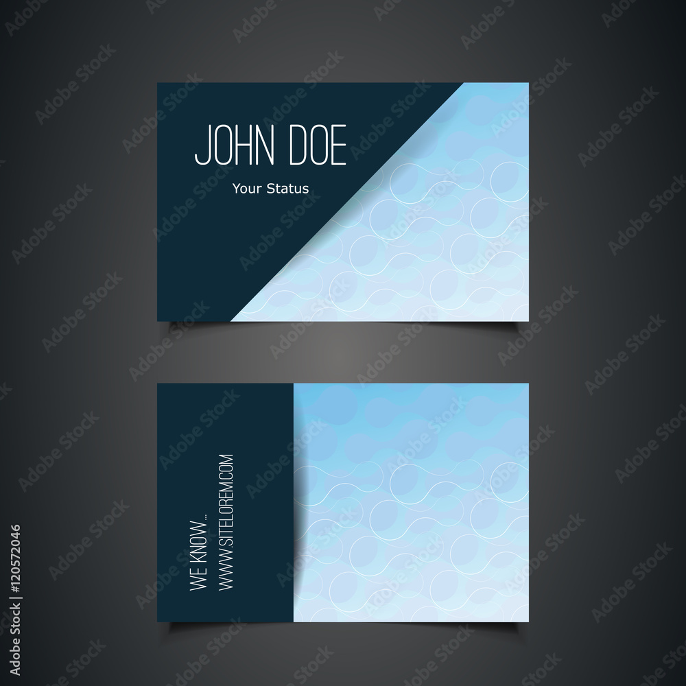 Fototapeta premium Business Card Template with Abstract Dotted Background