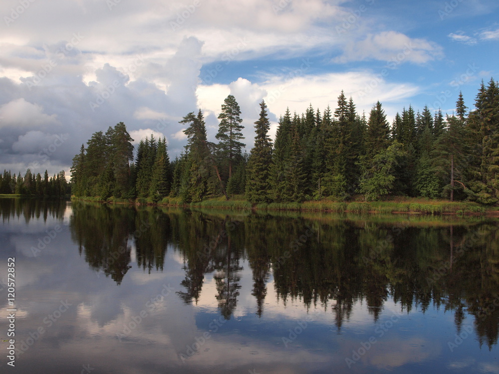 Seenreiches Waldgebiet in Värmland (Schweden)
