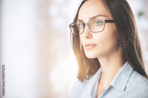 Attractive woman in glasses