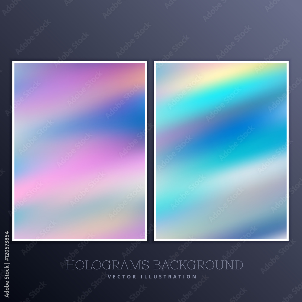 holographic background with bright colors