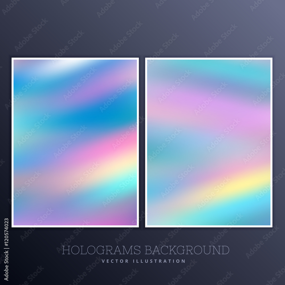 ser of holographic background with vibrant colors