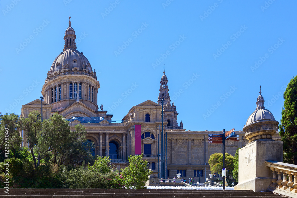 national art museum of catalonia in the city of barcelona