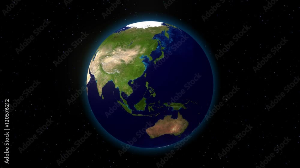 Earth from space turning spinning globe world blue marble satellite map 4k Earth from space turning spinning globe world blue marble satellite map 4k