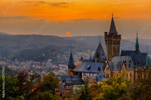 Blick auf das Schloss Wernigerode Harz photo