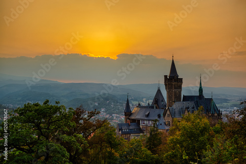 Blick auf das Schloss Wernigerode Harz © dk-fotowelt