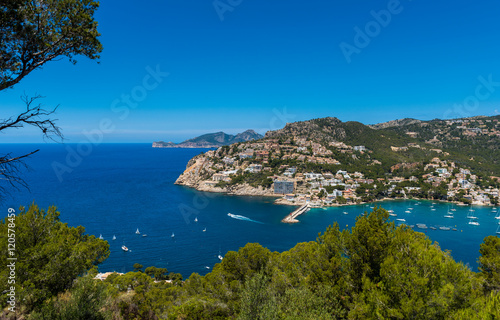 Fototapeta Naklejka Na Ścianę i Meble -  High angle view on Port d'Andratx, Mallorca, Balearic Islands, Spain.