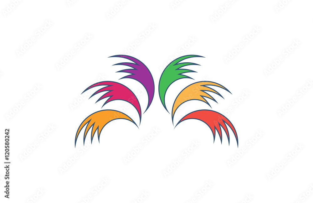 grass plant abstract colorful logo grass plant abstract colorful logo