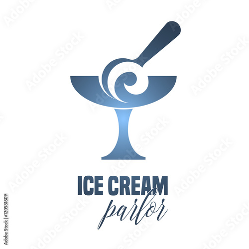 Ice cream vector logo, sign, symbol, illustration, icon