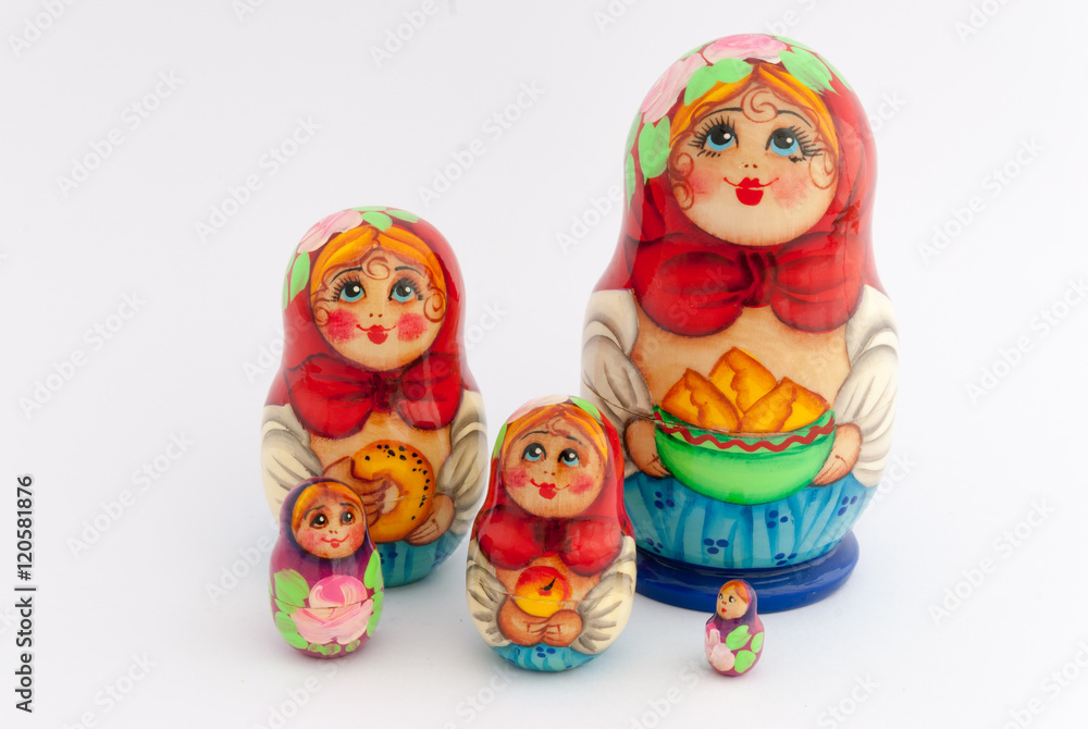 Matryoshka isolated on white background Matryoshka isolated on white background