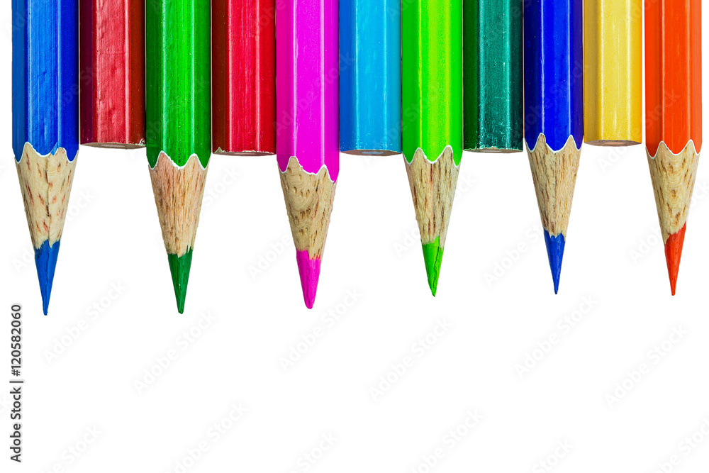 rainbow of wooden crayon rainbow of wooden crayon