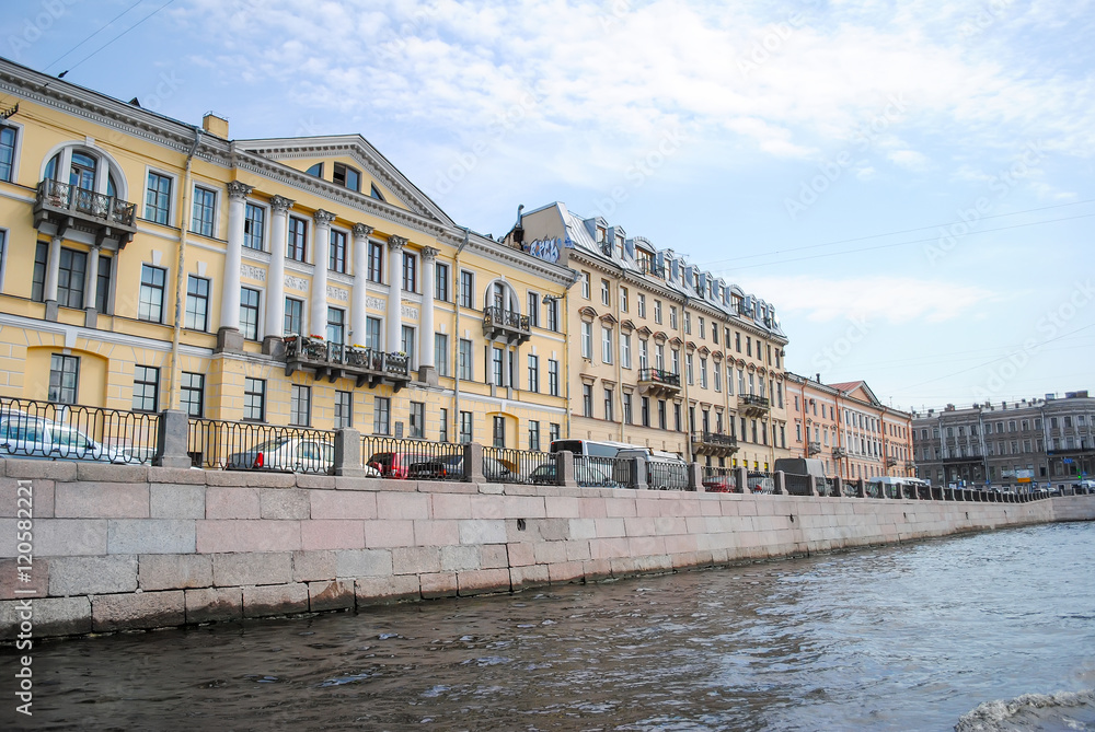 a magnificent facade on St. Petersburg waterfront