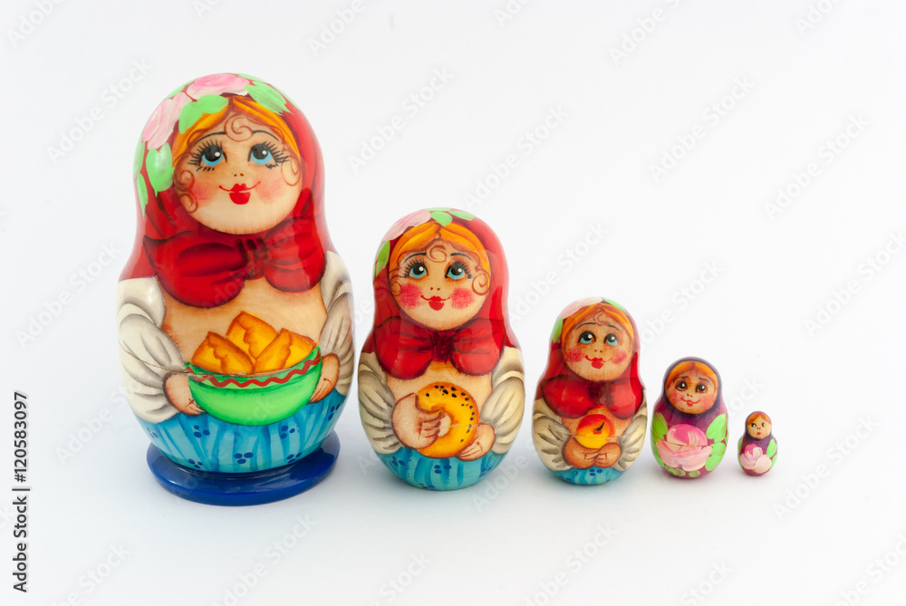 Matryoshka isolated on white background