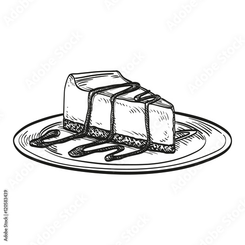 Vector illustration of cheesecake