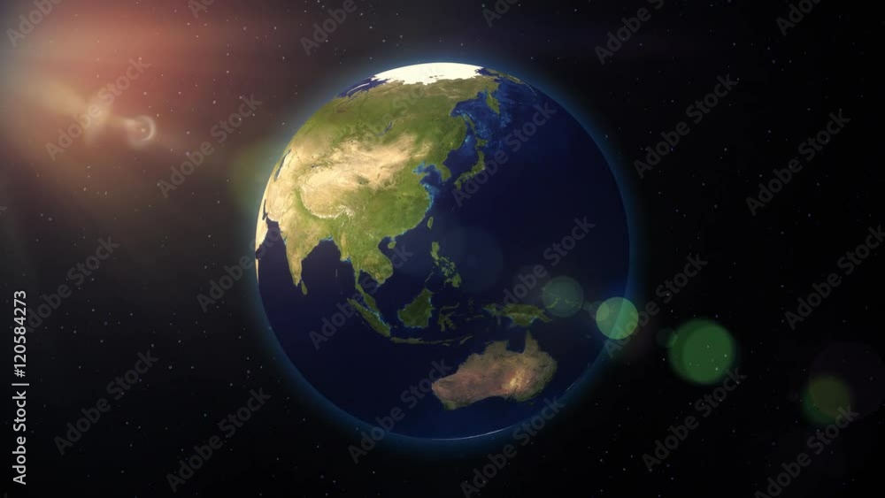 Earth from space turning spinning globe world blue marble satellite map 4k Earth from space turning spinning globe world blue marble satellite map 4k