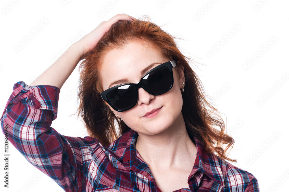 Beautiful girl in sunglasses. Beautiful girl in sunglasses.