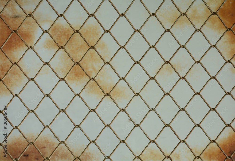 Fototapeta premium dirty and rust metal net background