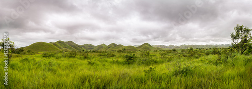 Panorama of african hills in Congo, Mountain of the Moon. photo