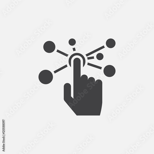 interactive interface solid icon, vector illustration, pictogram isolated on white