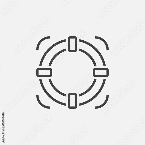 Lifebuoy line icon, help outline vector illustration, linear pictogram isolated on white