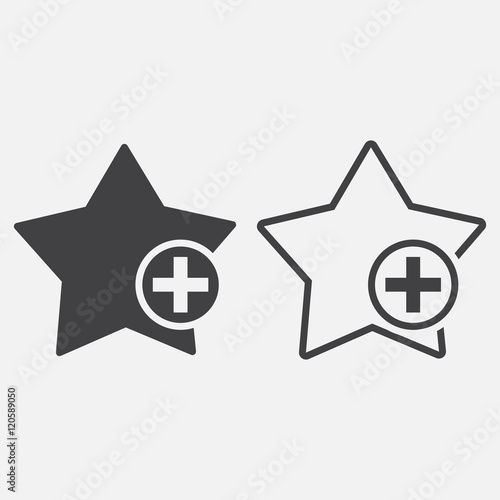 add to favorites line icon, outline and solid vector sign, linear and full pictogram isolated on white, logo illustration