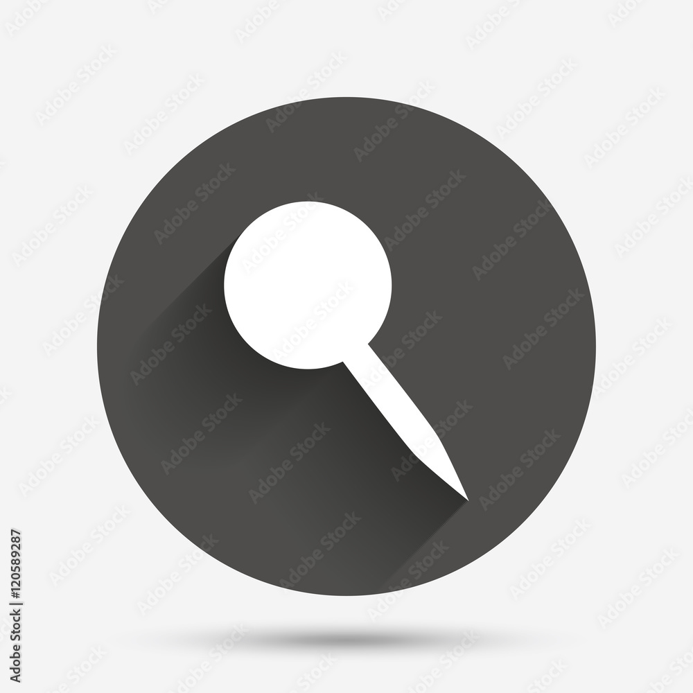 Pushpin sign icon. Pin button. Pushpin sign icon. Pin button.