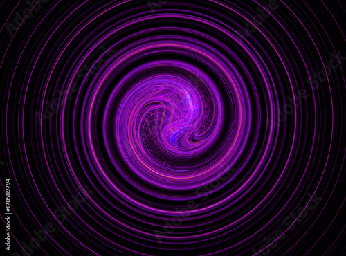 Abstract round purple bright circles fractal
