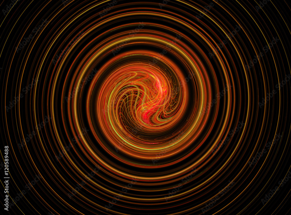 Abstract round golden bright circles fractal Abstract round golden bright circles fractal