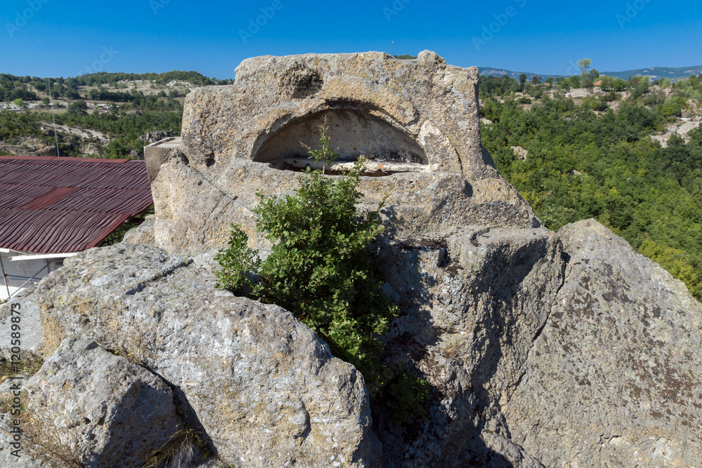 Panoramic view of Antique Thracian sanctuary Tatul, Kardzhali Region, Bulgaria